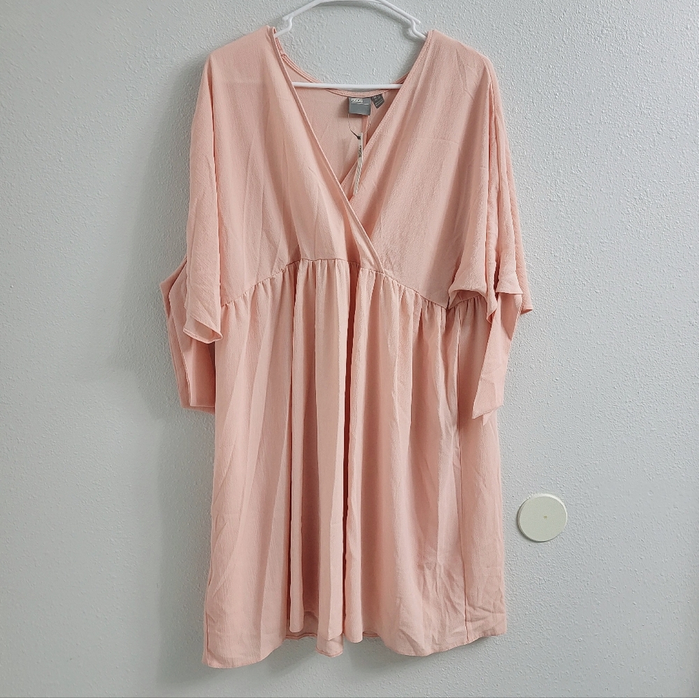 ASOS Maternity Melon Dress with Tie Sleeves